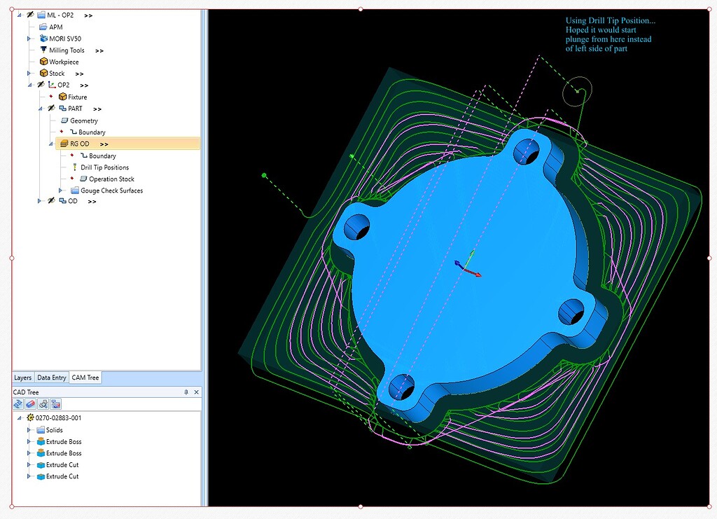 Drill Tip Position in Advanced Rough CAM Topics BobCAD CAM